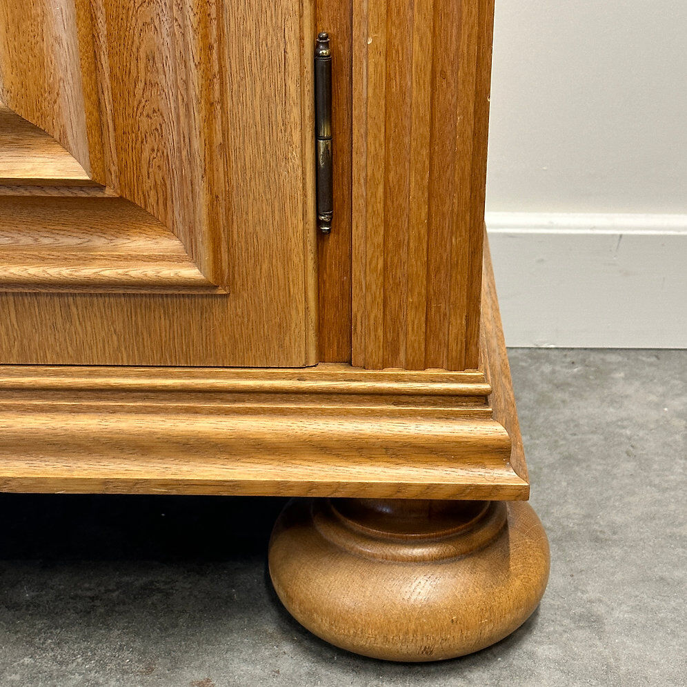 Mid 20th century solid oak brutalist sideboard