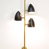 Italian wall lamp fanal 3 cones black