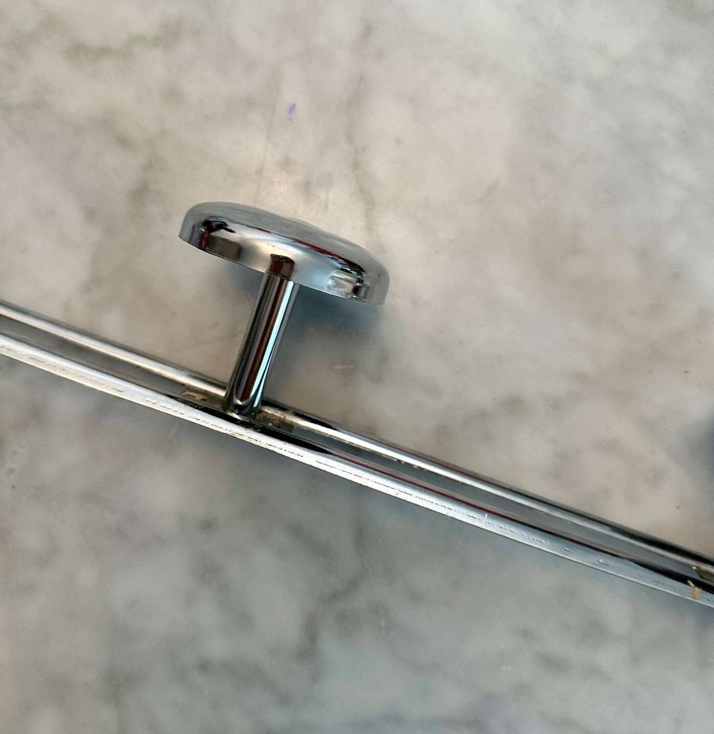 1950s metal wall coat rack