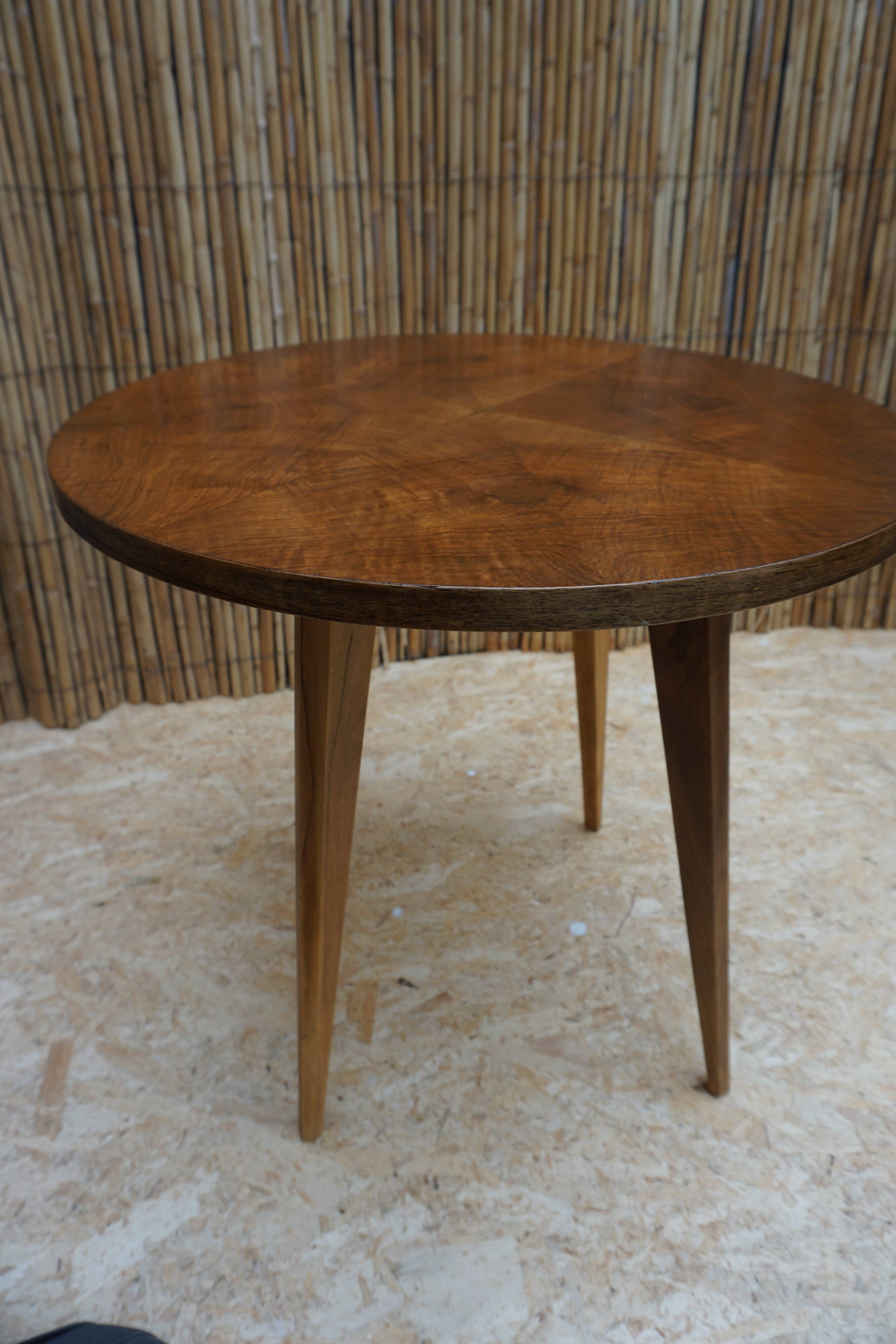 Art Deco walnut side table or coffee table.