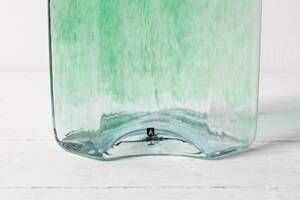Vintage Green and Blue Glass Decanter Antikva by Bertil Vallien Sweden 1994