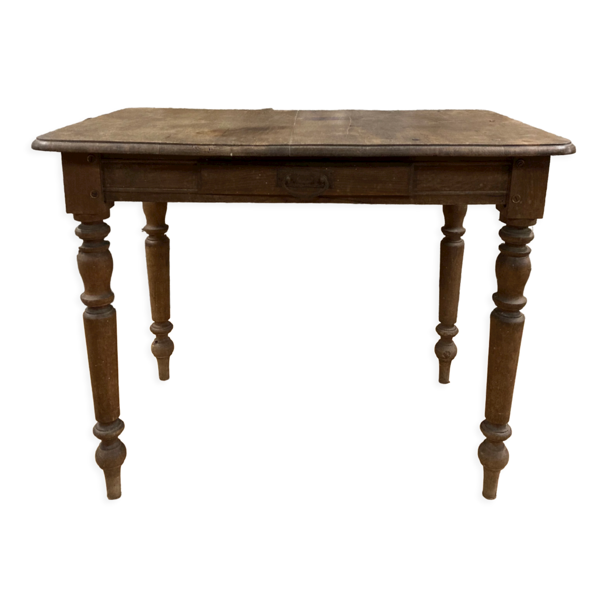 Rectangular wooden farmhouse table turned 90cm or old desk