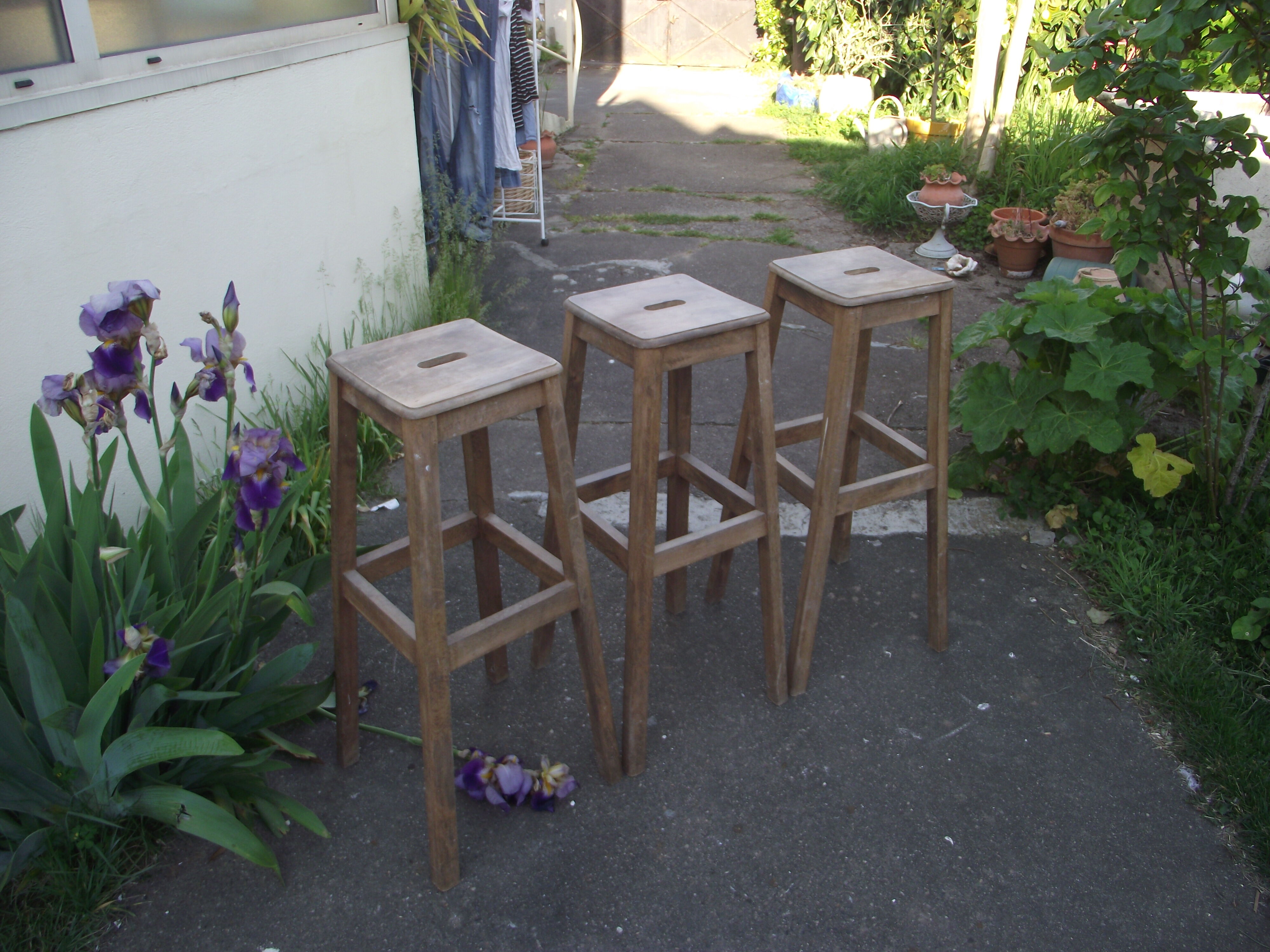 Laboratory workshop stool from the 50s/60s