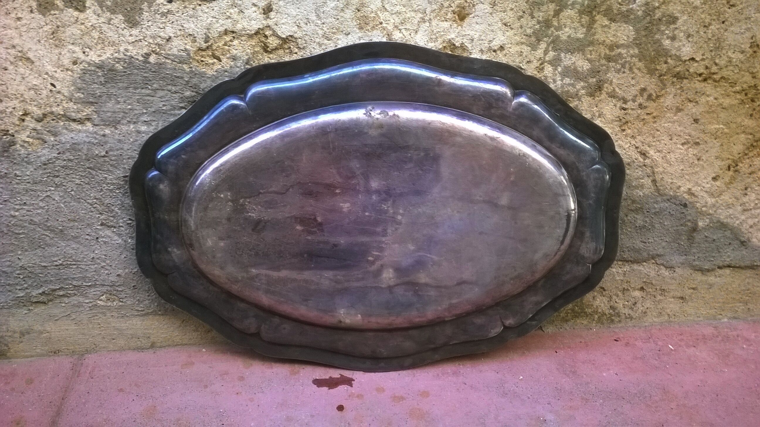 Silver metal dish