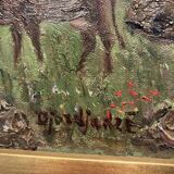 Oil on canvas of a landscape signed