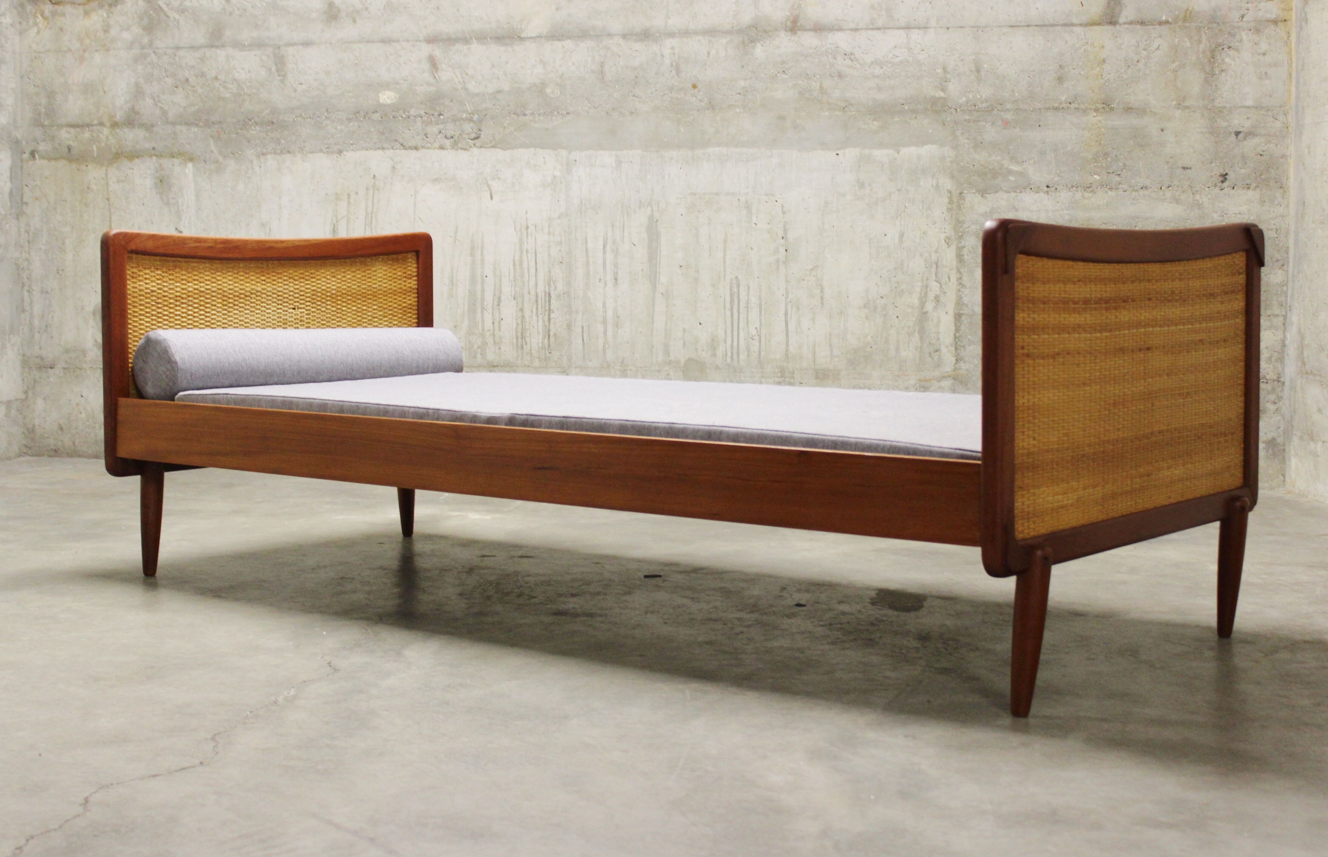 Mid-Century Single Teak Bed, 1960s