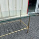 Table basse vintage verre et laiton