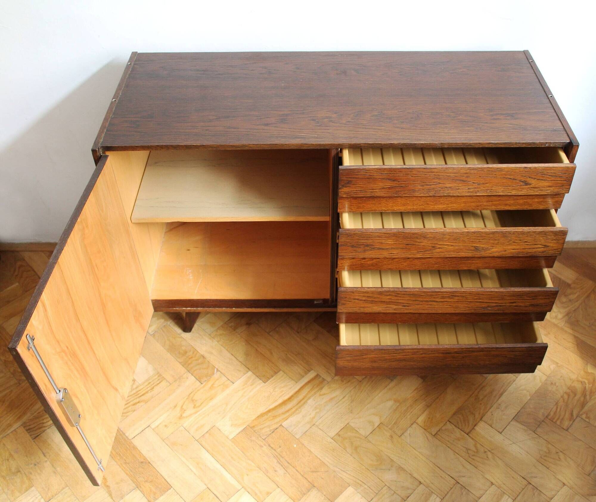 Vintage buffet U-458 by Jiří Jiroutek, Interior Prague, Czechoslovakia, 1972