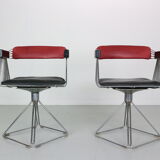 Rudi verelst set of 2 original "delta" wire armchairs, 1971