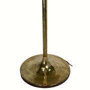 Patinated brass Art Deco low floor lamp, 132cm