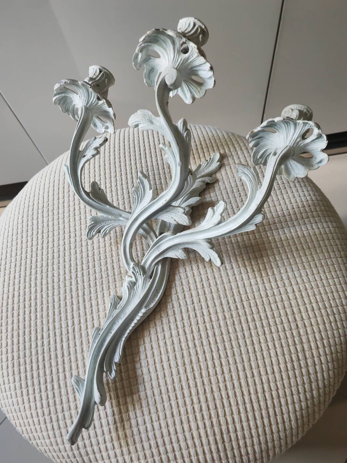 Pair of bronze light fixtures