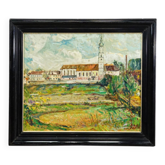 Oil painting by Alexander Michael – Neumarkt St. Veit, 1978