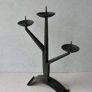 Chandelier en fer forgé, style brutaliste, années 60