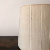 Scandinavian style wooden lamp with linen lampshade
