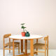 White round table with wings