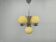 Art Deco Chrome and Opaline Glass Chandelier, Czechoslovakia