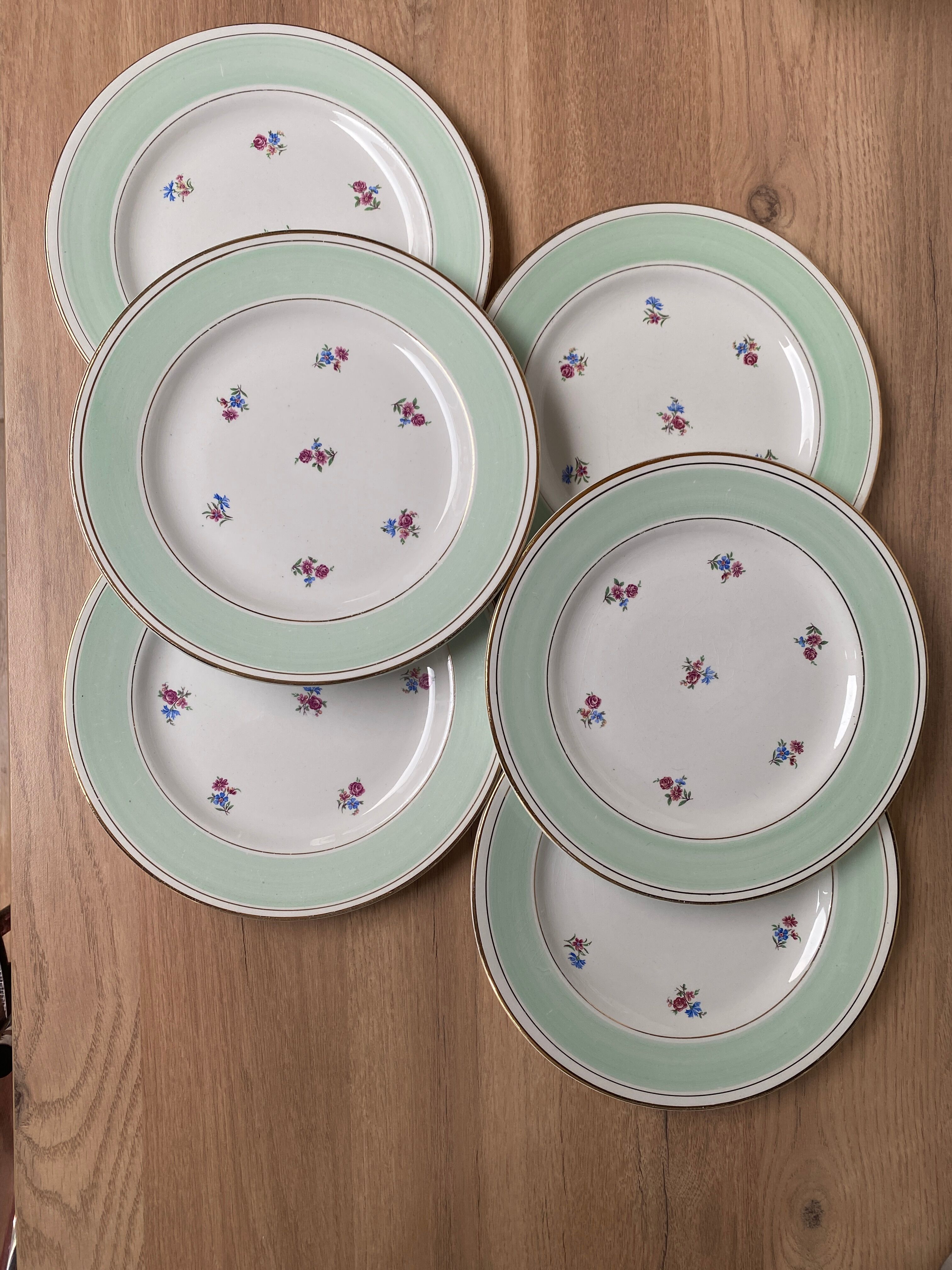 Set of 6 flat plates l'Amandinoise