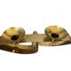 Vintage double Scandinavian candlestick in brass