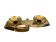 Vintage double Scandinavian candlestick in brass