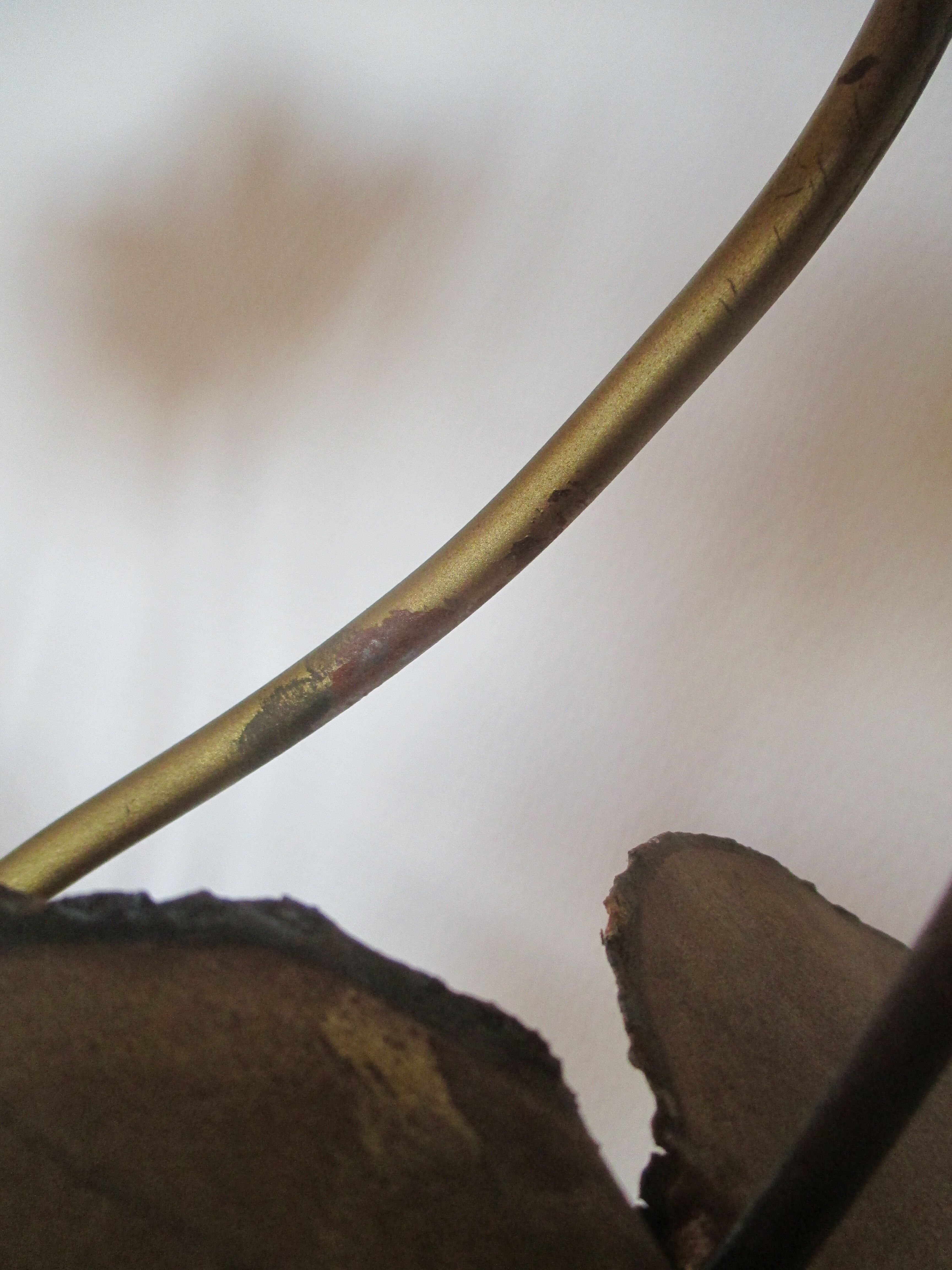 Golden metal brass flower lamp