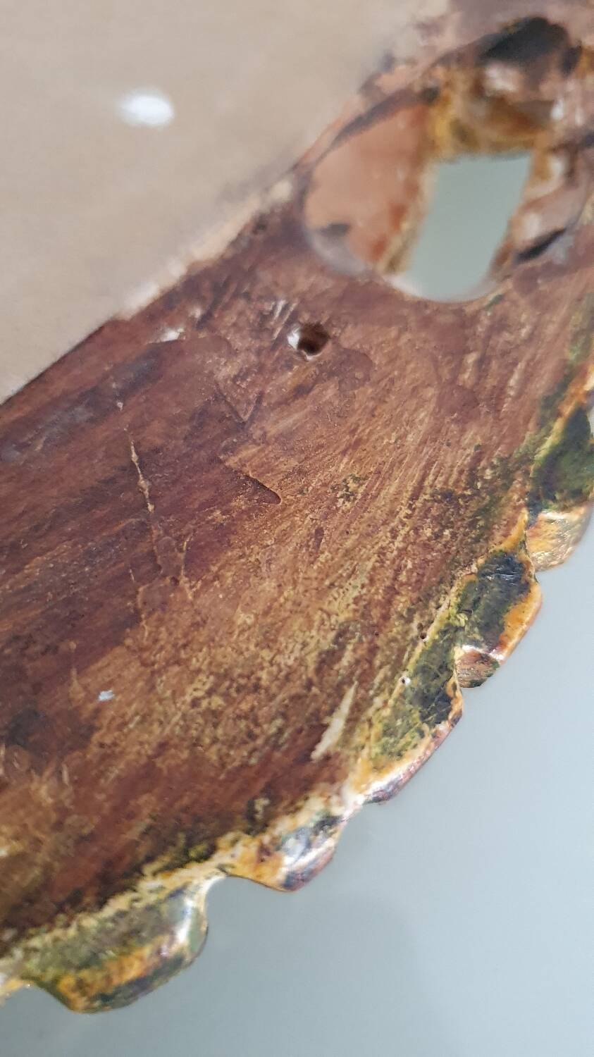 Miroir mercure en bois peint XIXème