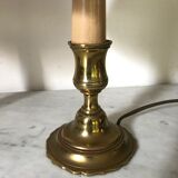 Pair of brass bedside lamps