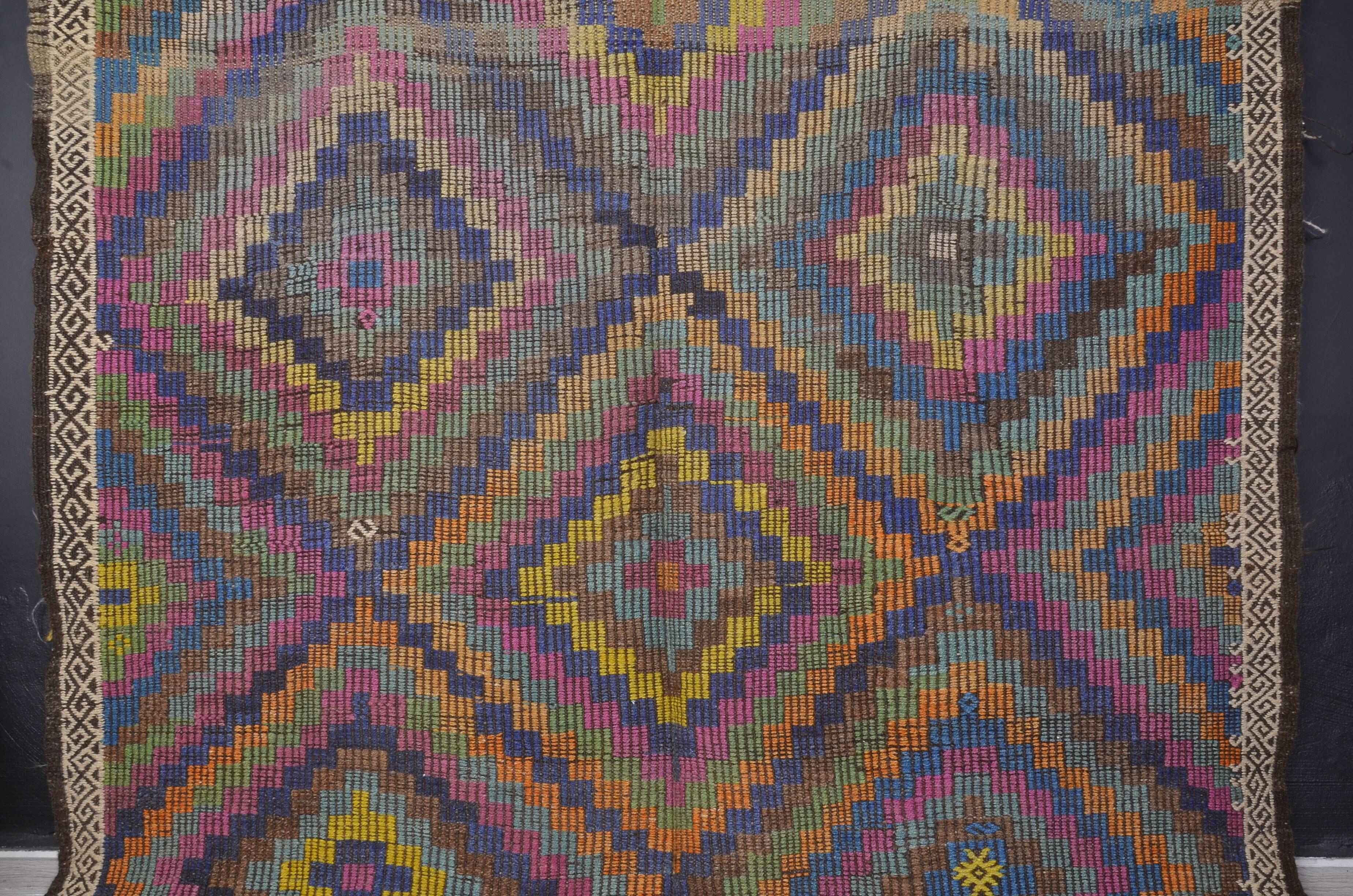 Oushak Vintage Floor Kilim sku1885