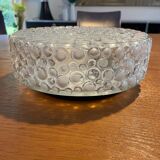 Vintage pressed glass ceiling light from the 1970s