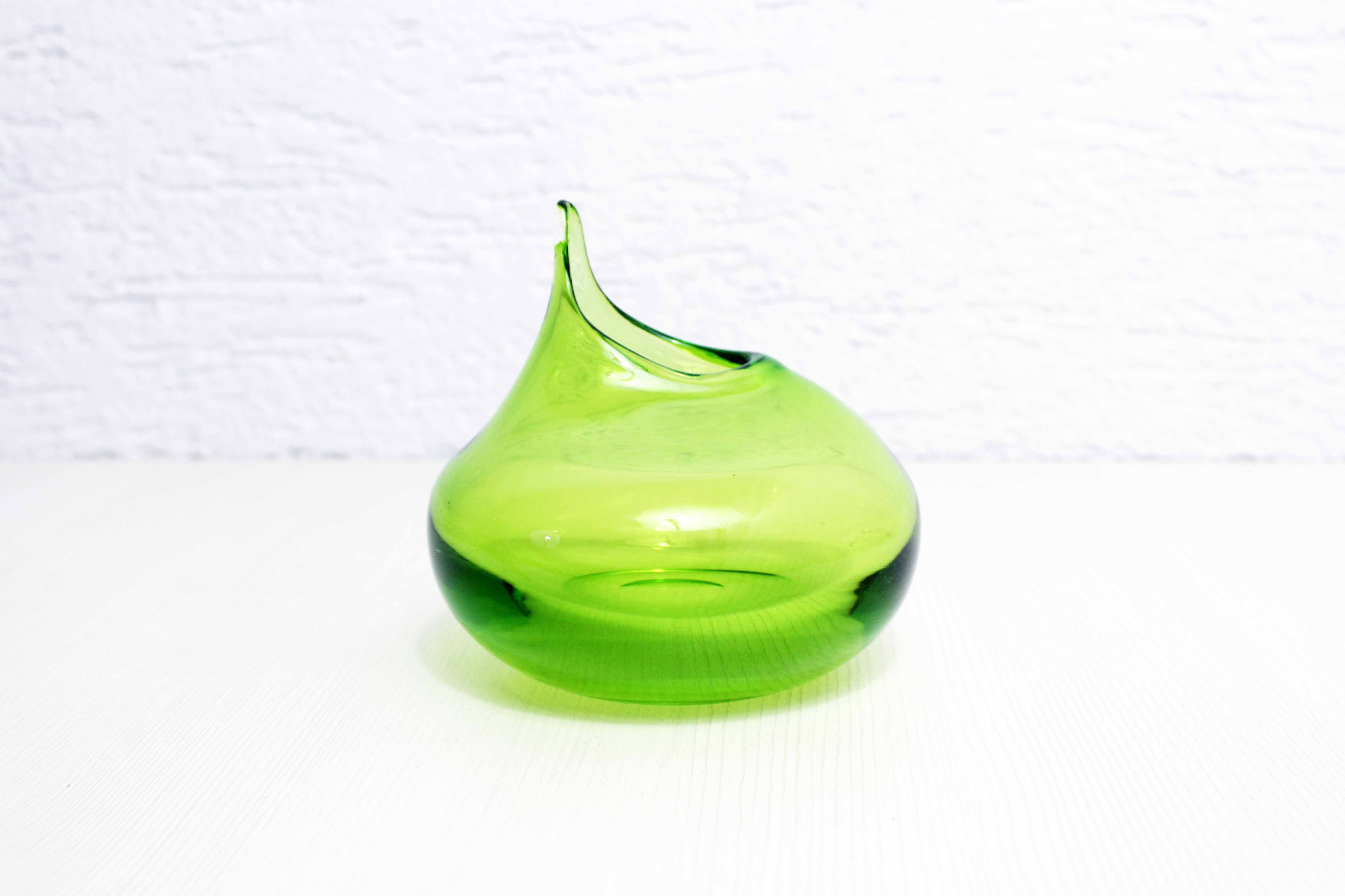 Green vintage vase