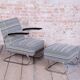 Set of Czech Bauhaus Armchair and Ottoman attributed to W. Gispen for Mücke-Melder, 1930s, Set of 2