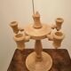 Scandinavian wooden candlestick holder
