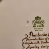 Large Aynsley English porcelain plate Pembroke model