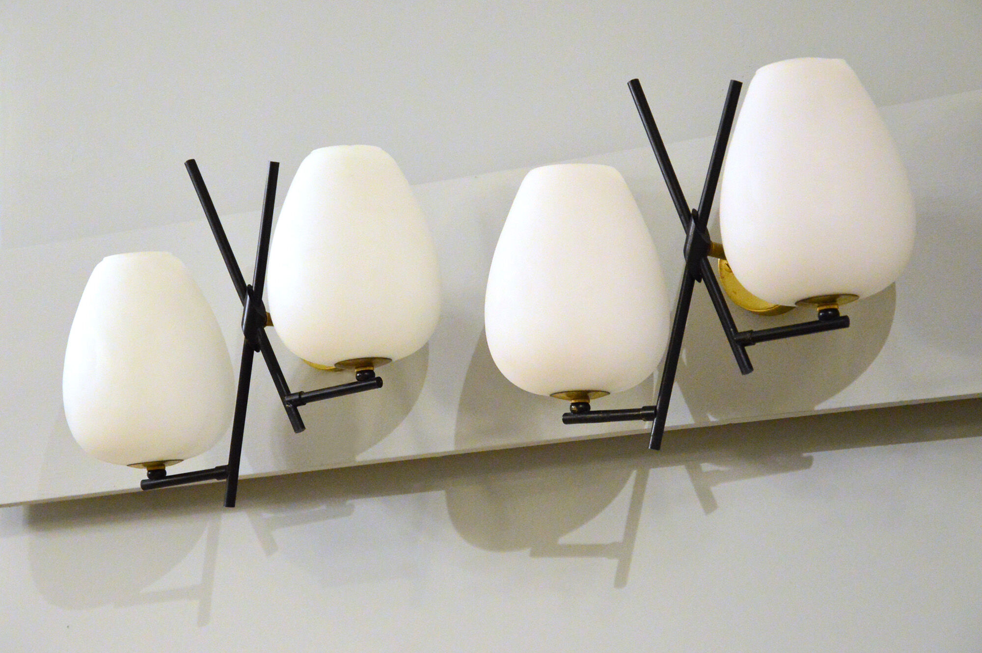 A Pair Of Italian Mid Century Wall Lights, 1950s