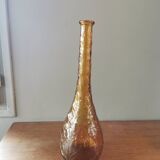 Italian vintage dented amber decanter