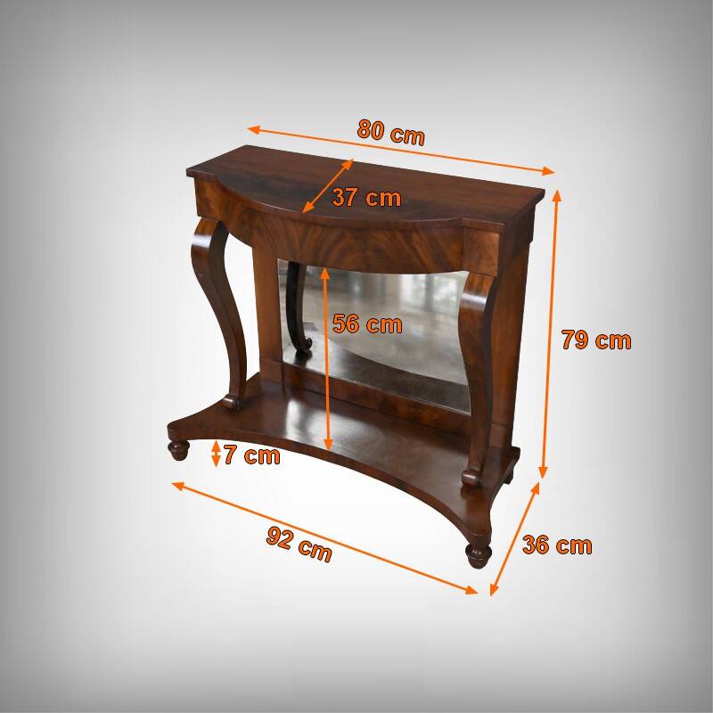Mahogany console, Restoration period – first part of the 19th century
