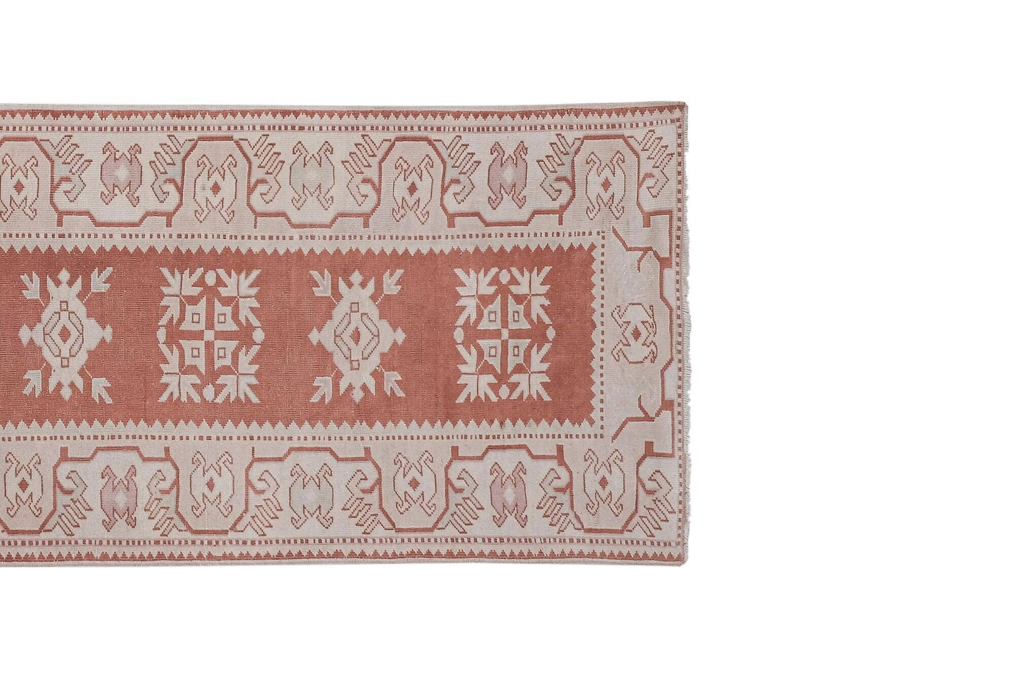Vintage Turkish hallway rug 90x293 cm