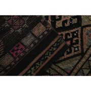 1970s Vintage Turkish Oushak Handmade Wool Cotton Pink Runner Rug 85x377