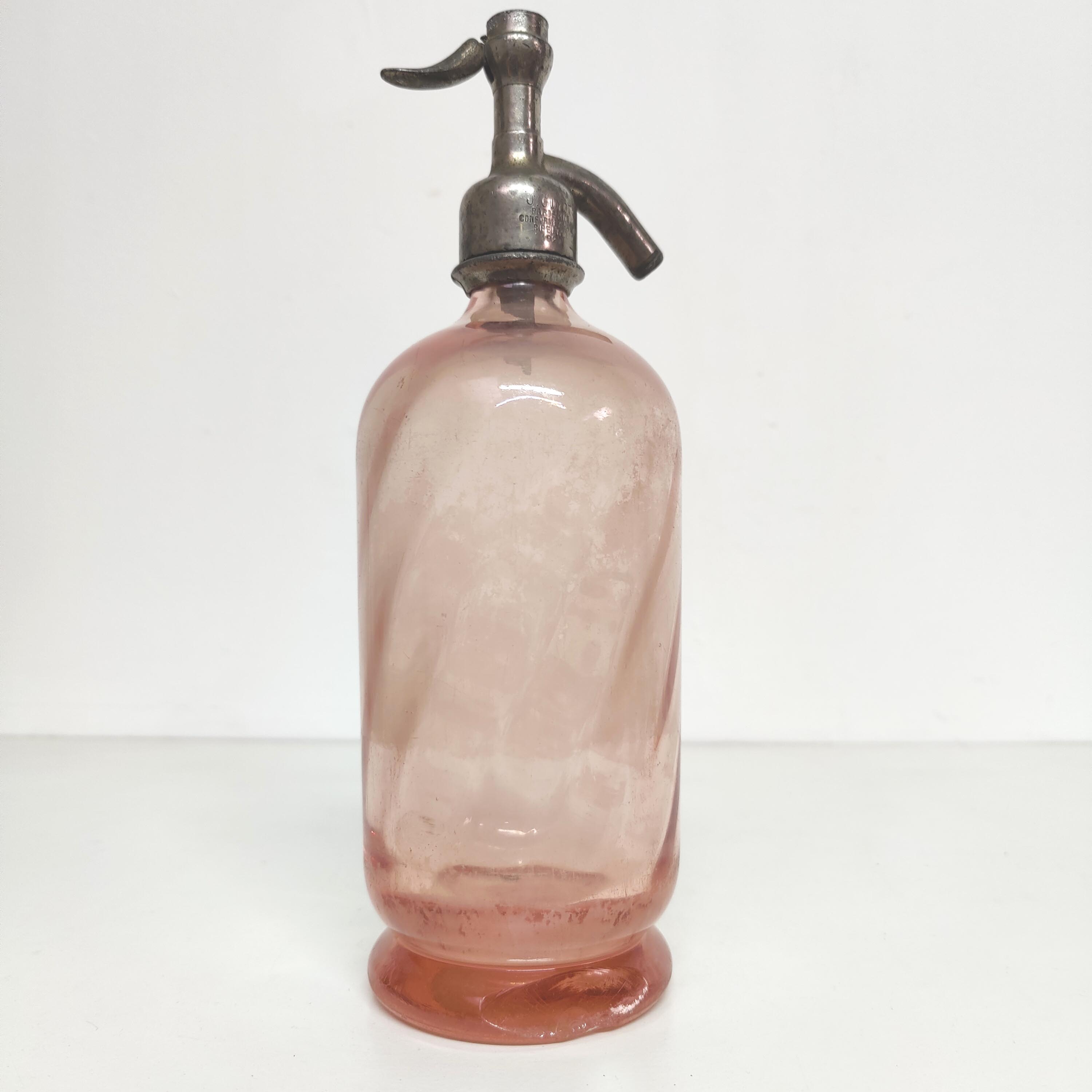 Siphon bistrot glass relief pink Machecoul Loire Atlantique