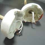 Pair of opaline wall lamps