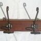 Patères metal et bois massif, vintage