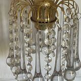 Murano glass and gold metal pendant light