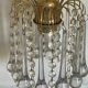 Murano glass and gold metal pendant light
