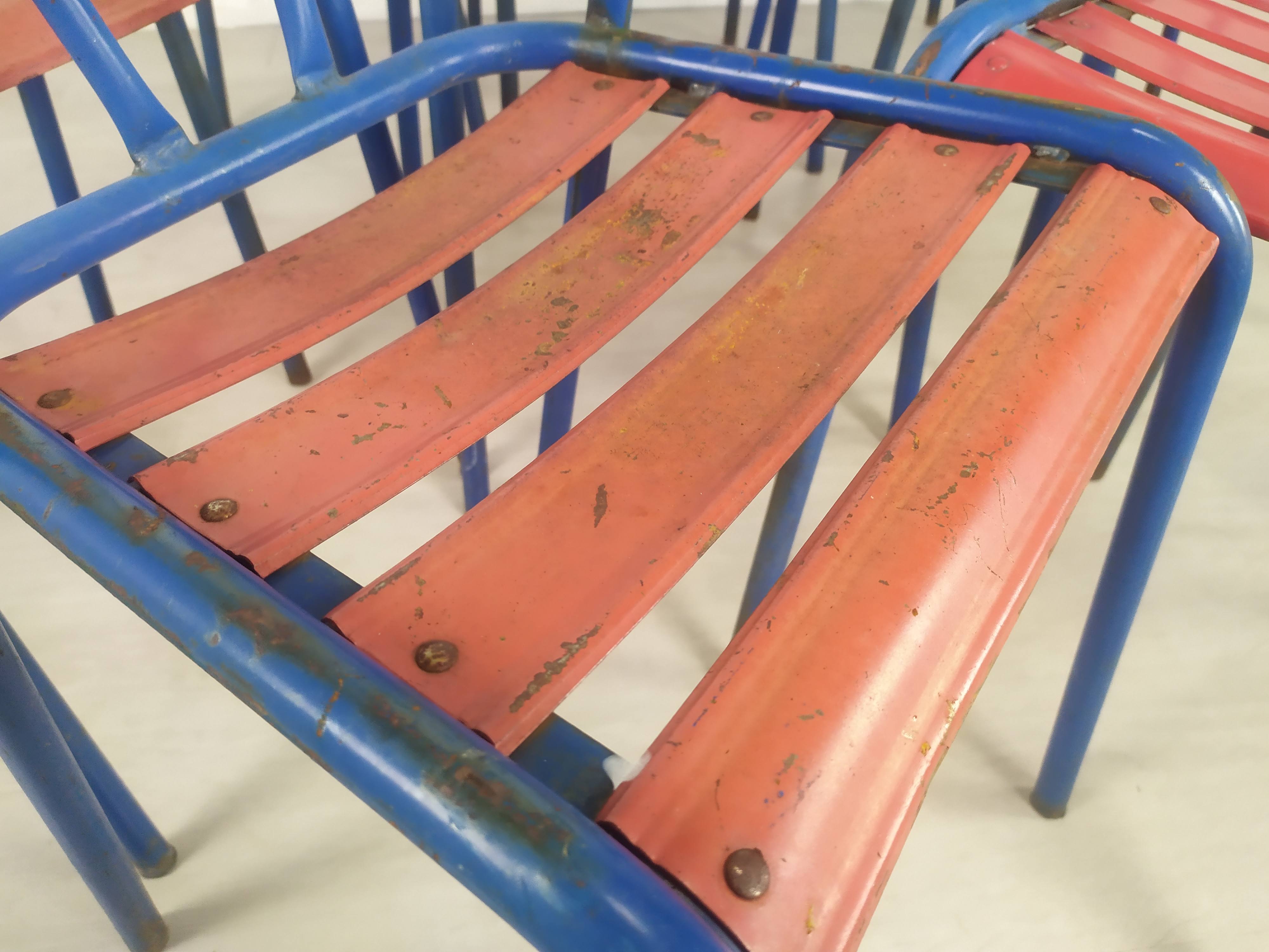 Bistro metal chairs Tolix