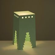 Postmodern metal table lamp around 1980