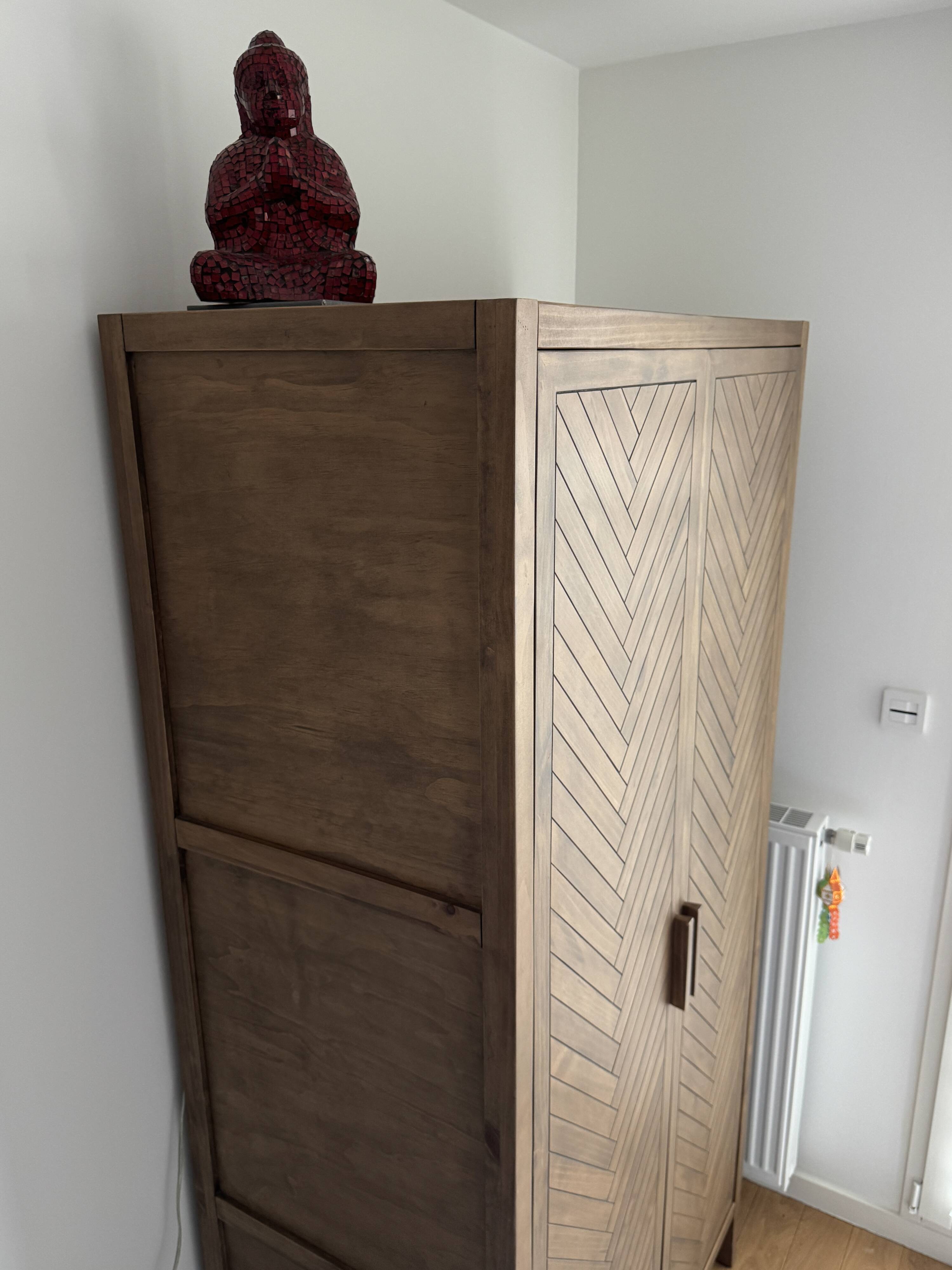Armoire 2 portes en pin massif