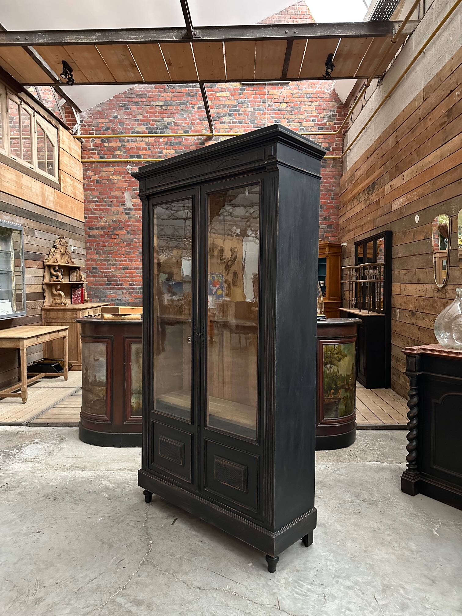 Napoleon III patinated display cabinet