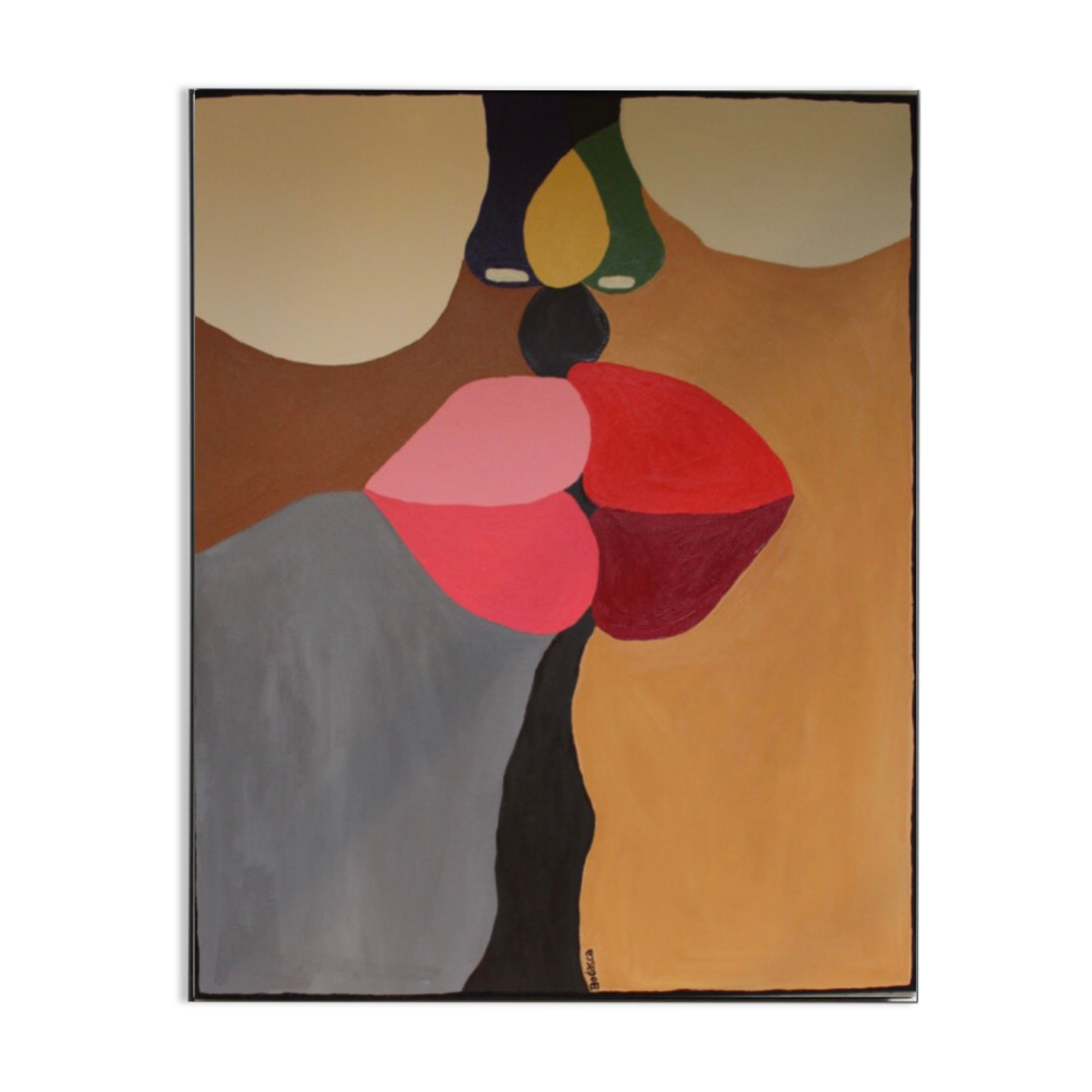 Colorful painting The Kiss by Bodasca