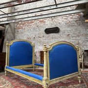Pair of lacquered wooden beds Louis XVI XIXth