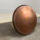 Vintage handcrafted XL round brass tray