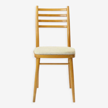 Mid Century Chair In Blond Wood, Czechoslovakia 1960s